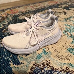 ASICS Women's White and Light Gray Athletic Shoes